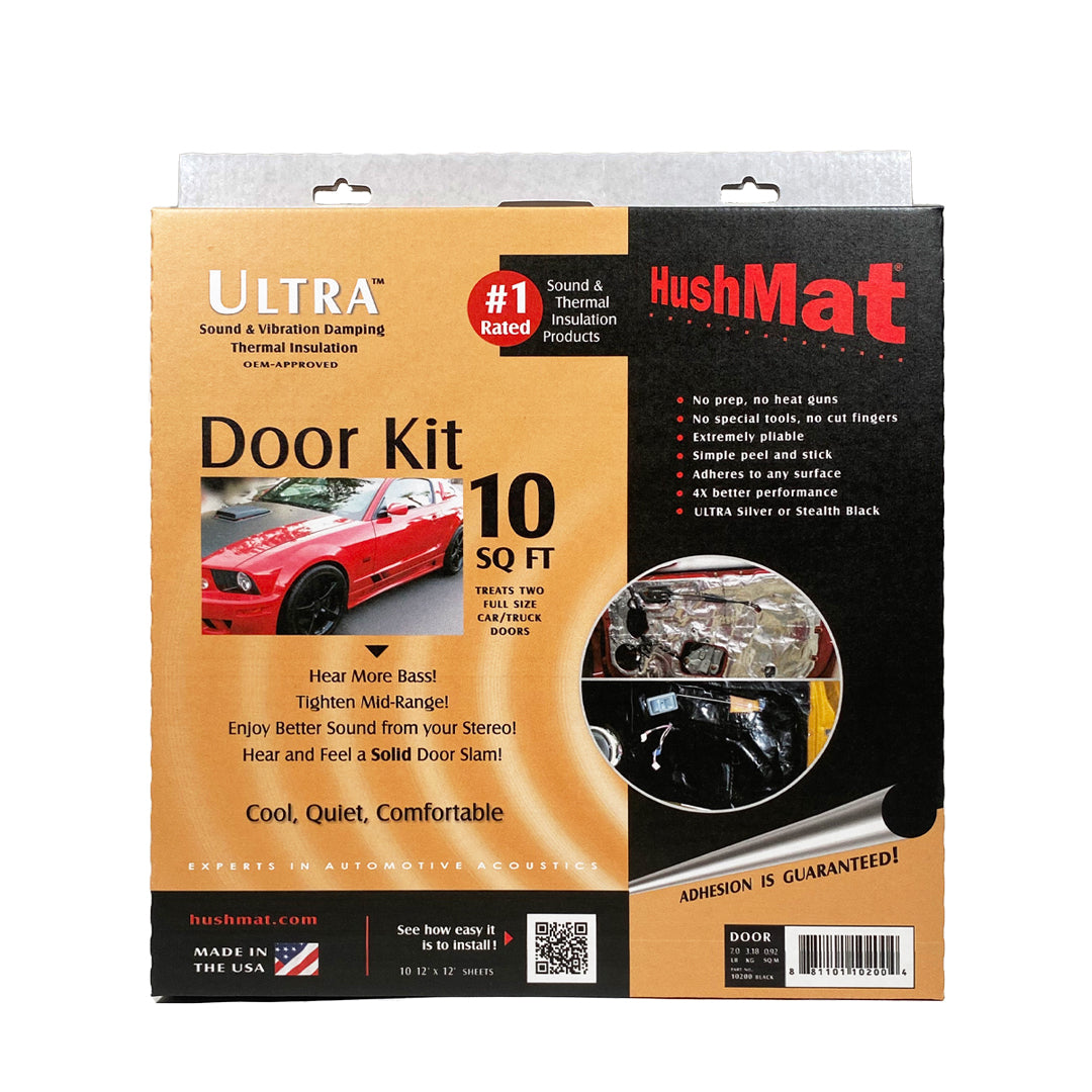 Door Kit has 10 sheets of 12 in x 12 in Ultra with Black Foil. Total 10 sq  ft.