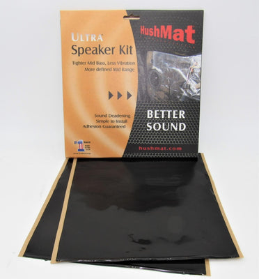 HushMat Speaker Kit – Sound Deadening Material - Maximize Sound & Eliminate Vibration (1.4 Sq Ft, Black Foil)