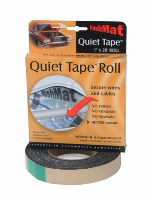 Quiet Tape is a soft, pliable, single-sided foam tape with adhesive backing.   One Roll - 1 in x 20 ft.