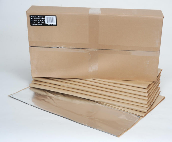 MEGA Bulk Kit includes 9 sheets of 24 in x 48 in Ultra with Silver Foil.  Total 72 sq ft.