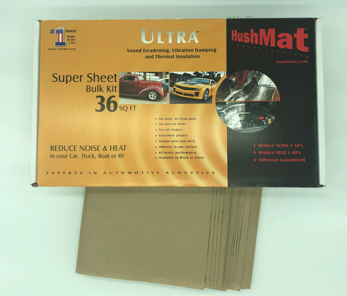 Super Bulk Kit has 9 silver sheets of 18x32 in Ultra. Total 36 sqft.