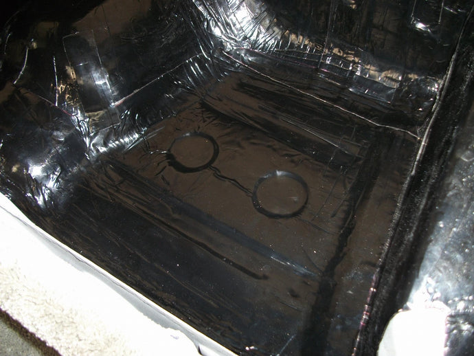 Hushmat Custom Vehicle Sound Deadening and Thermal Insulation Trunk Kit treats the floor, rear quarter panels and trunk lid.