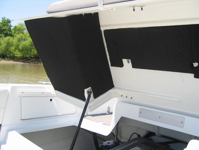 HushMat Ultra marine sound deadening material eliminates vibrations and the second layer HushMat Silencer Megabond reduces engine and exhaust noise.  Experience quiet on the water.  Easy do it yourself installation.  Made in the USA.